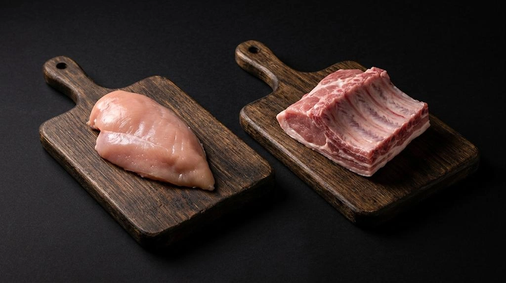Corte de carne: Aves e Suínos